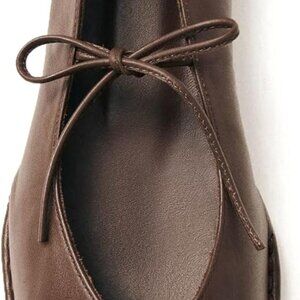 Lace Up Ballet Flats Women Square Toe Rubber Sole Casual Mary Jane Shoes
